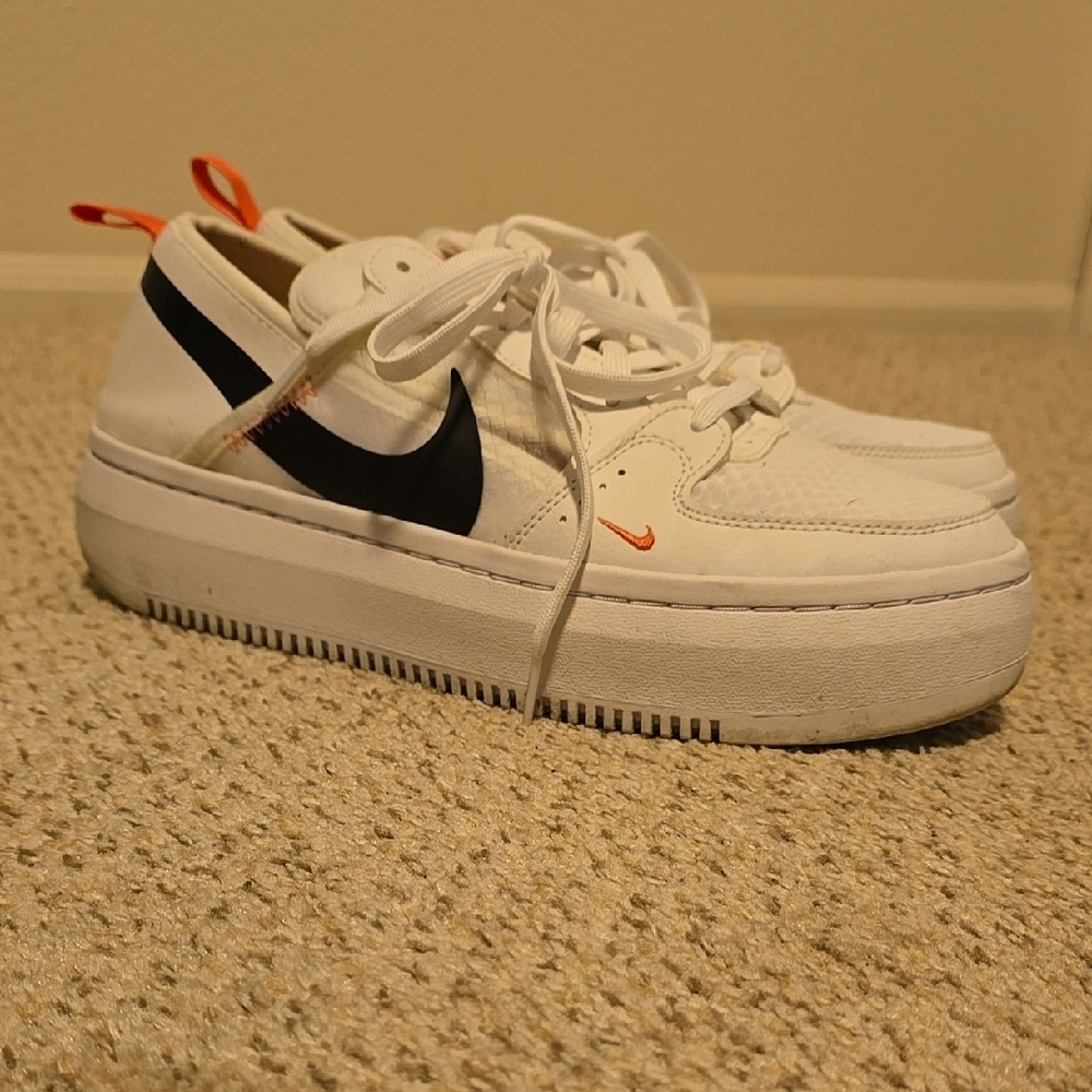 Nike Women's Platform Shoes - White and Black